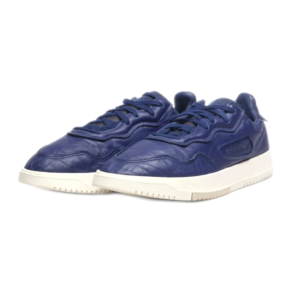 Adidas Casual Lace Ups Pu Leather Blue Colour For Men
