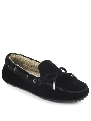 AEROSOLES Womens Black Cushioned Boater Round Toe Slip On Moccasins Shoes M