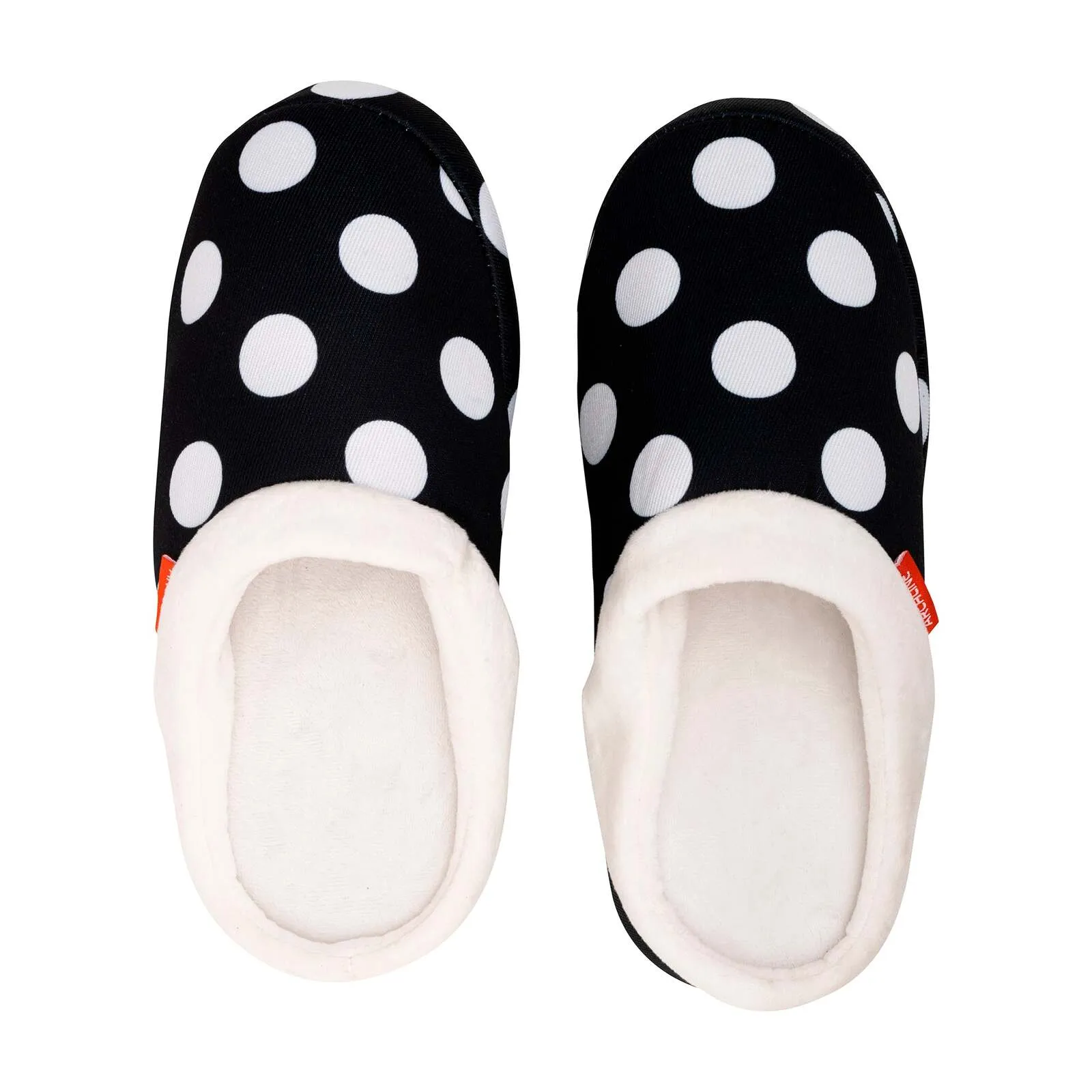 ARCHLINE Orthotic Slippers Slip On Arch Scuffs Pain Relief Moccasins - Polka Dots - EU 40