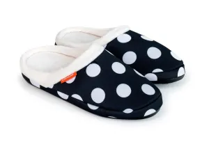 ARCHLINE Orthotic Slippers Slip On Arch Scuffs Pain Relief Moccasins - Polka Dots - EU 40