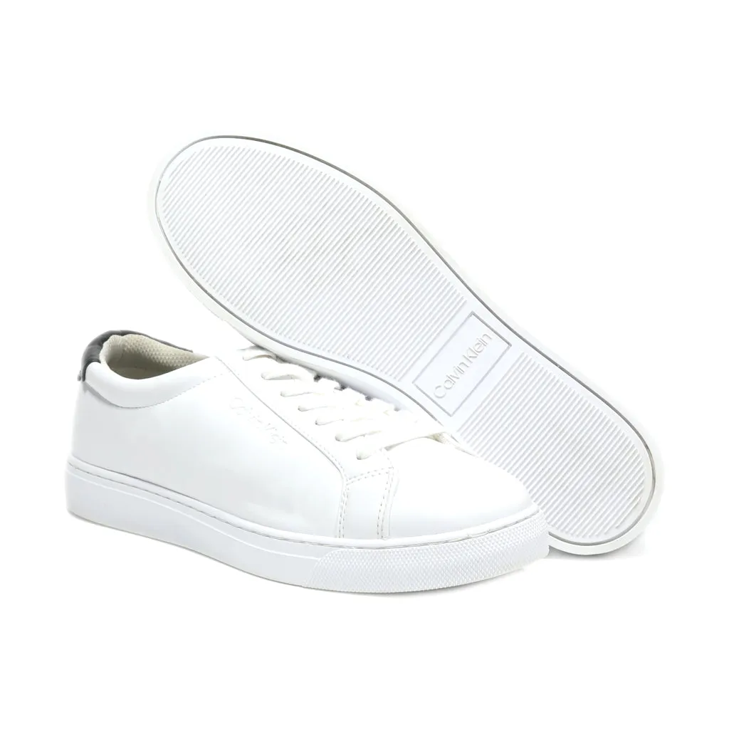 Calvin Klein Casual Lace Ups Leather White Colour For Men
