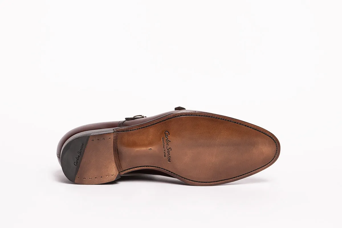 Carlos Santos 6942 Double Monk-Straps in Wine Shadow
