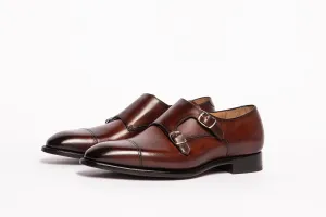 Carlos Santos 6942 Double Monk-Straps in Wine Shadow