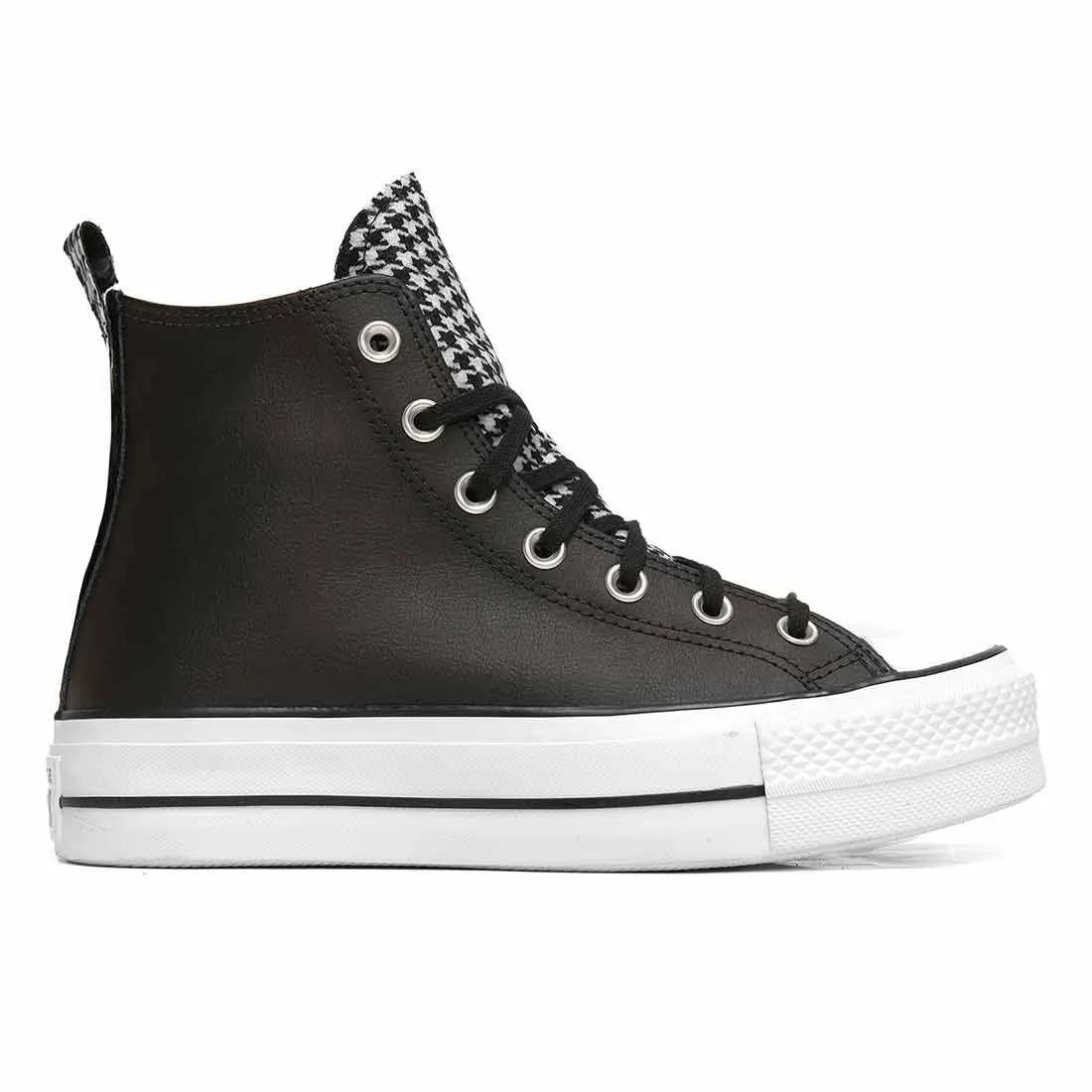 Converse All Star Platform in Pelle e Pied de Poule - Scontate