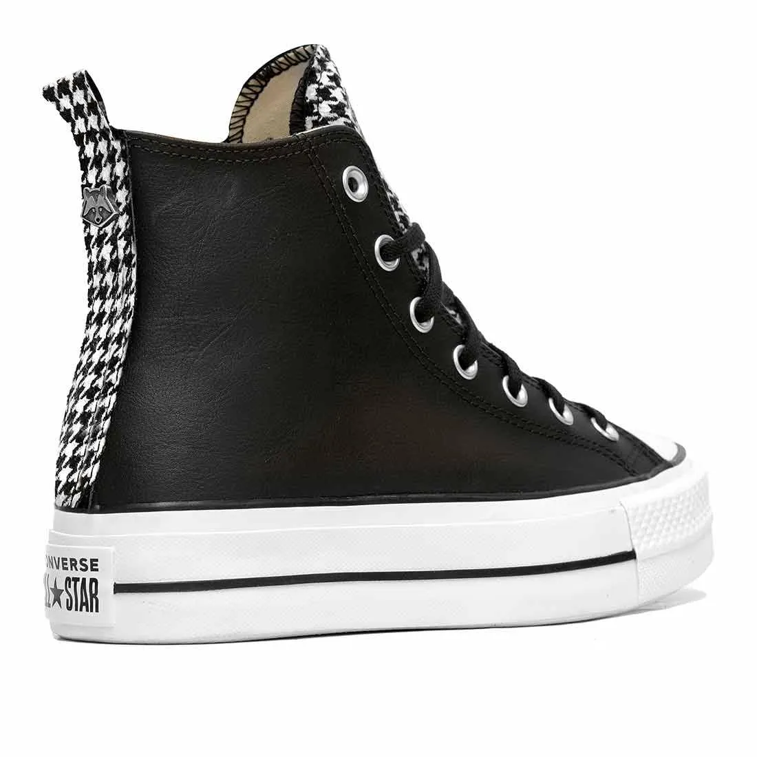 Converse All Star Platform in Pelle e Pied de Poule - Scontate
