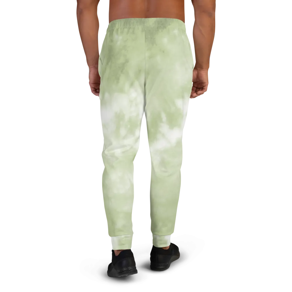 CRXWN | Drip or Dye Moss Green Ice Dye UNISEX Joggers Hearts Around the World Live Love Laugh