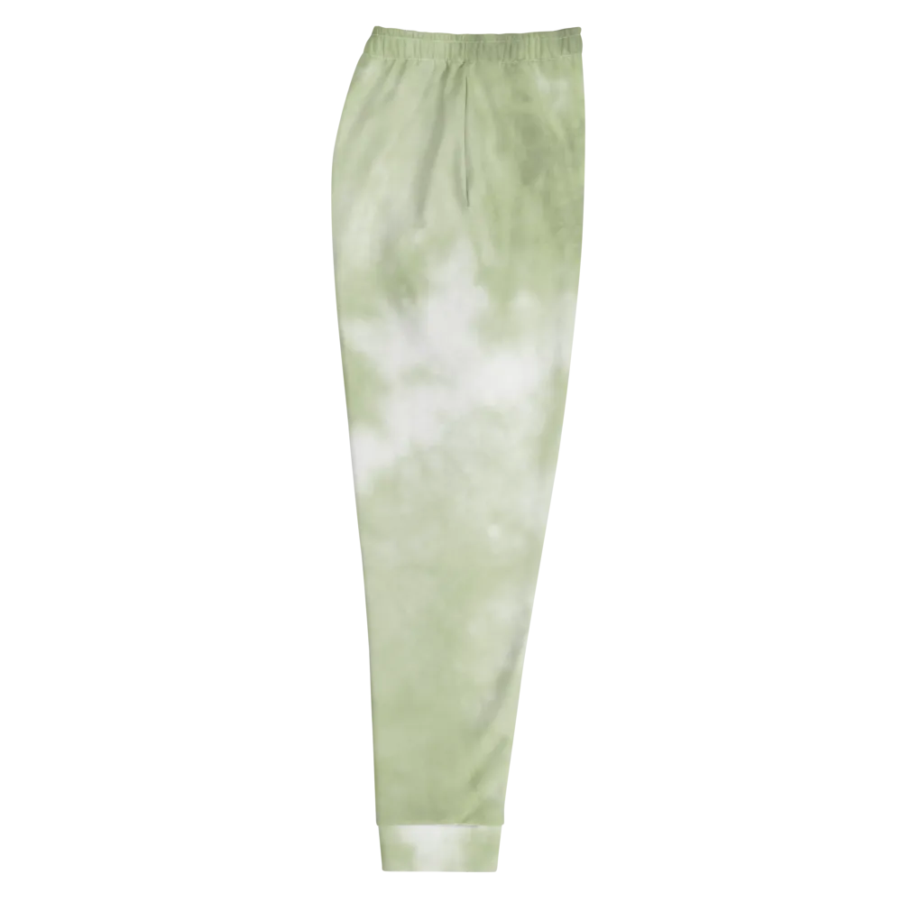 CRXWN | Drip or Dye Moss Green Ice Dye UNISEX Joggers Hearts Around the World Live Love Laugh