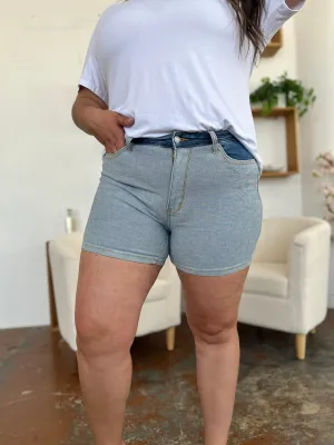Judy Blue Color Block Denim Shorts