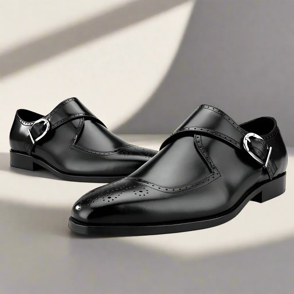 Karl Black Single Monk Strap