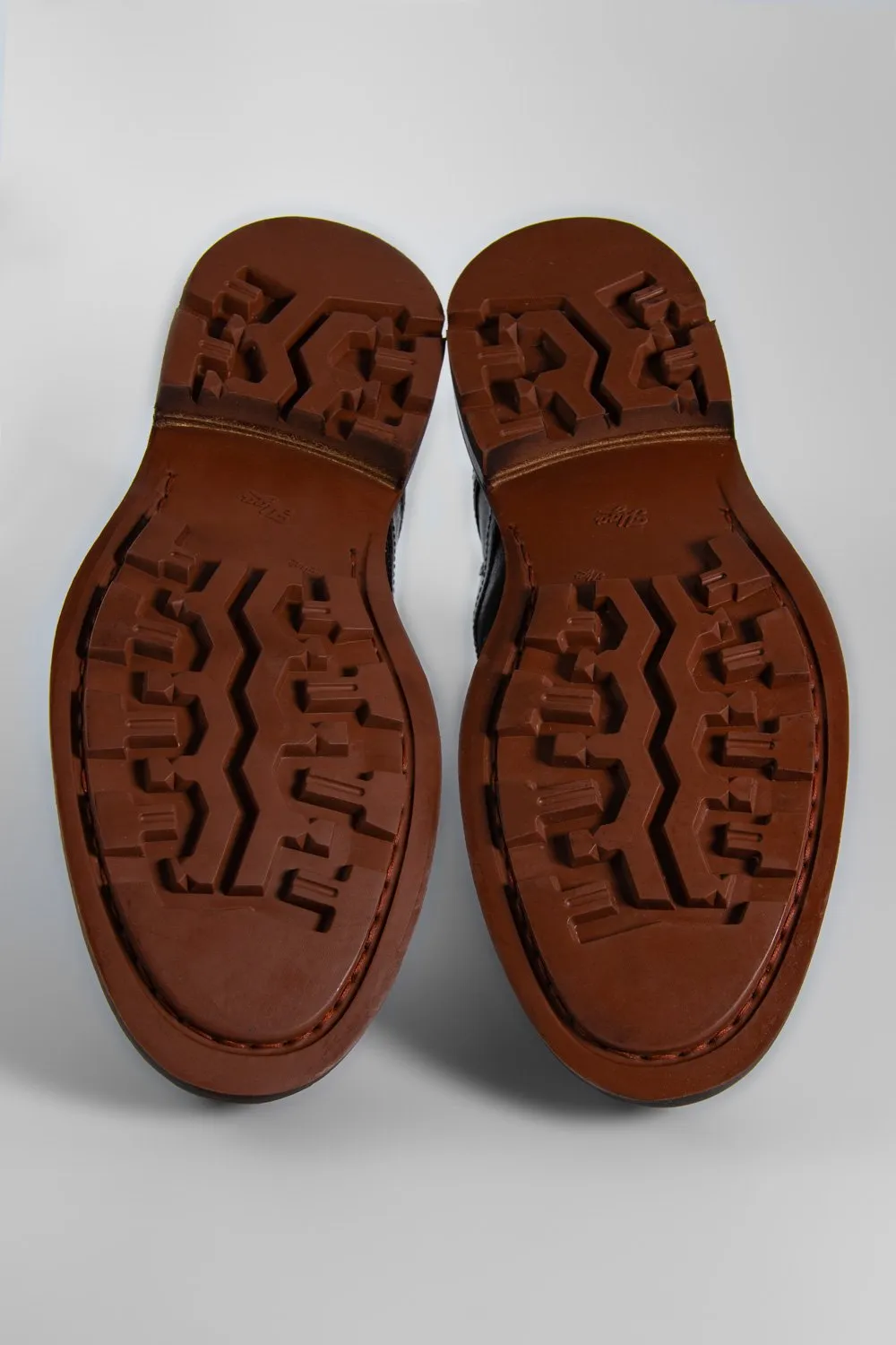 LENNOX cigar-brown military boots.