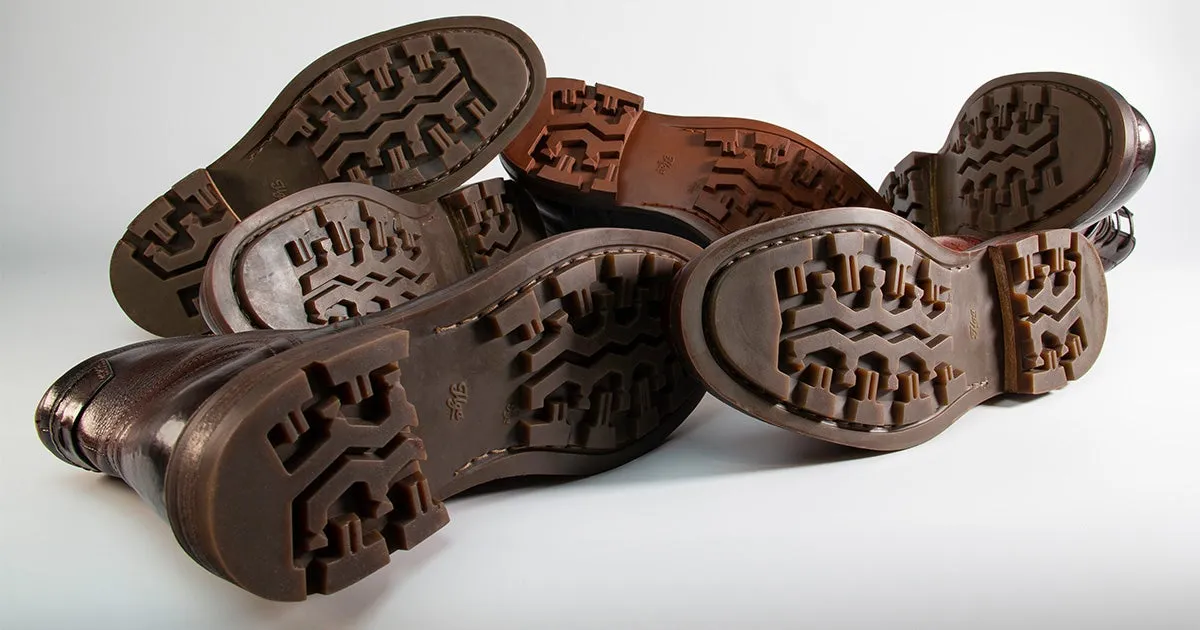 LENNOX cigar-brown military boots.