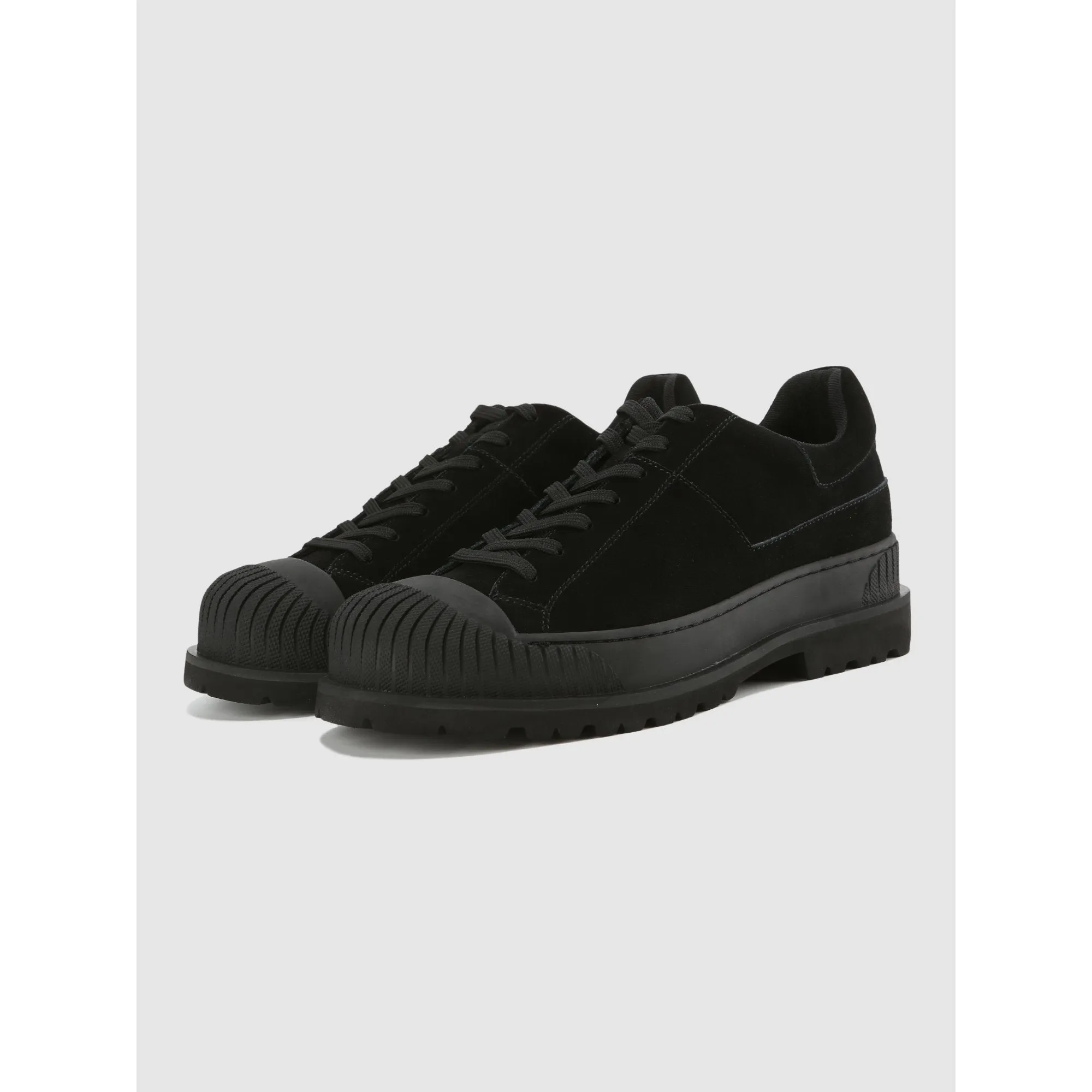 Men Multi-Straps Fly Knit Sneakers - Black