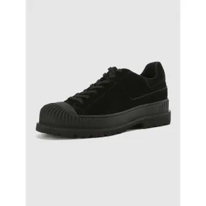 Men Multi-Straps Fly Knit Sneakers - Black