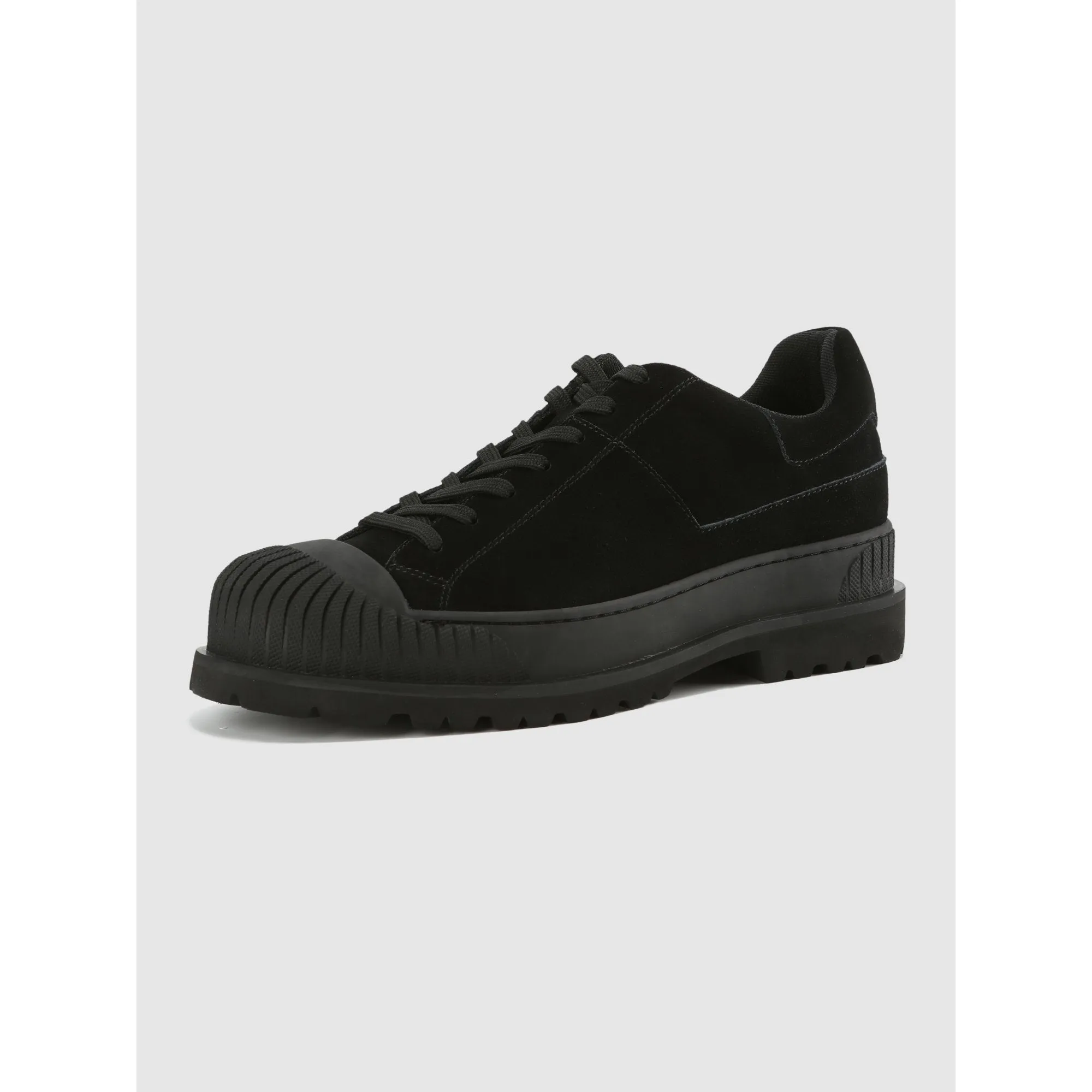Men Multi-Straps Fly Knit Sneakers - Black