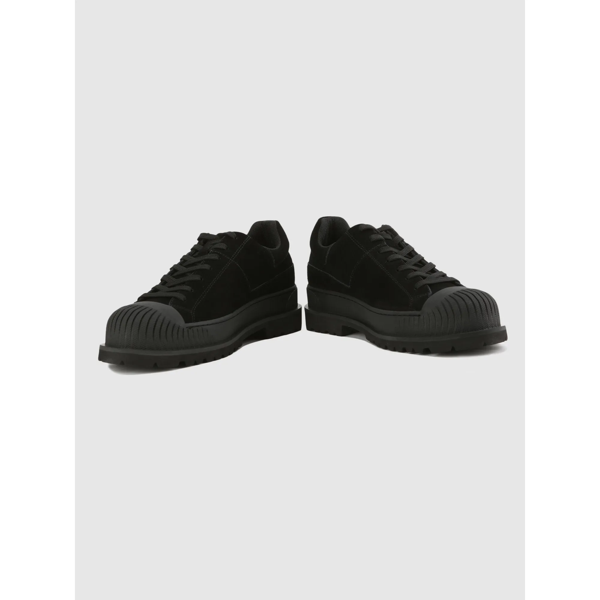 Men Multi-Straps Fly Knit Sneakers - Black