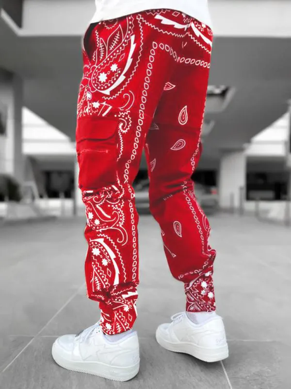 Pants - Printed Cashew Flower Harem