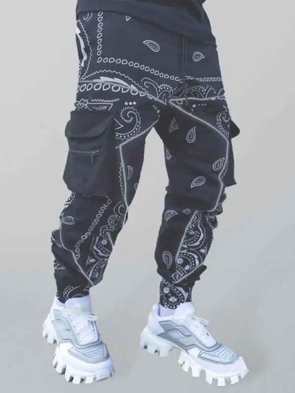 Pants - Printed Cashew Flower Harem
