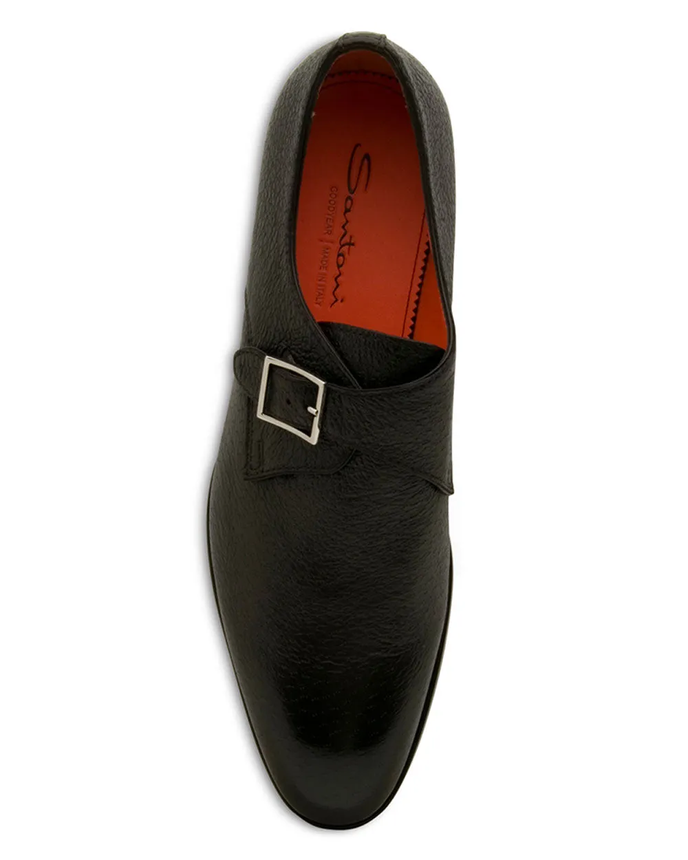Single Buckle Monk Strap in Dark Brown