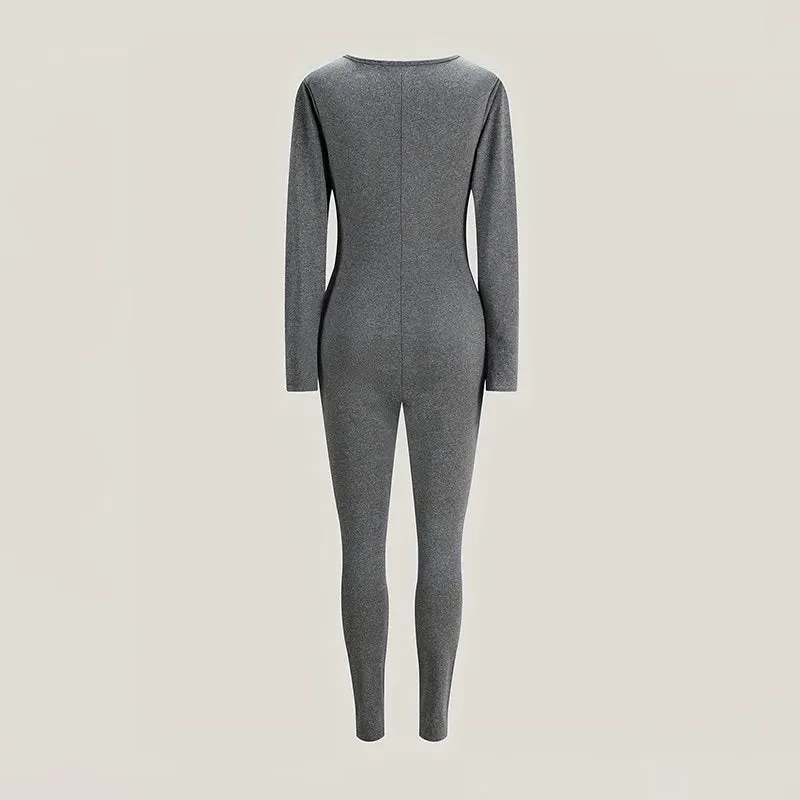 Solid Bodycon Skinny Romper Jumpsuit