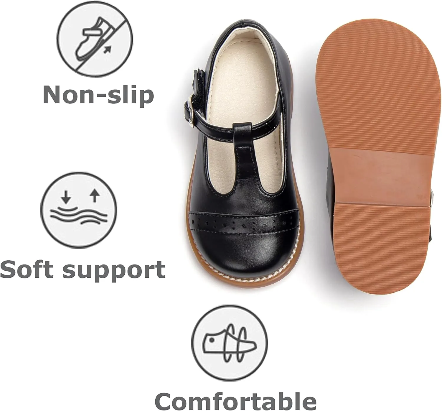 THEE BRON Girls Dress Shoes Little Kid Mary Jane School Uniform Shoes Oxford