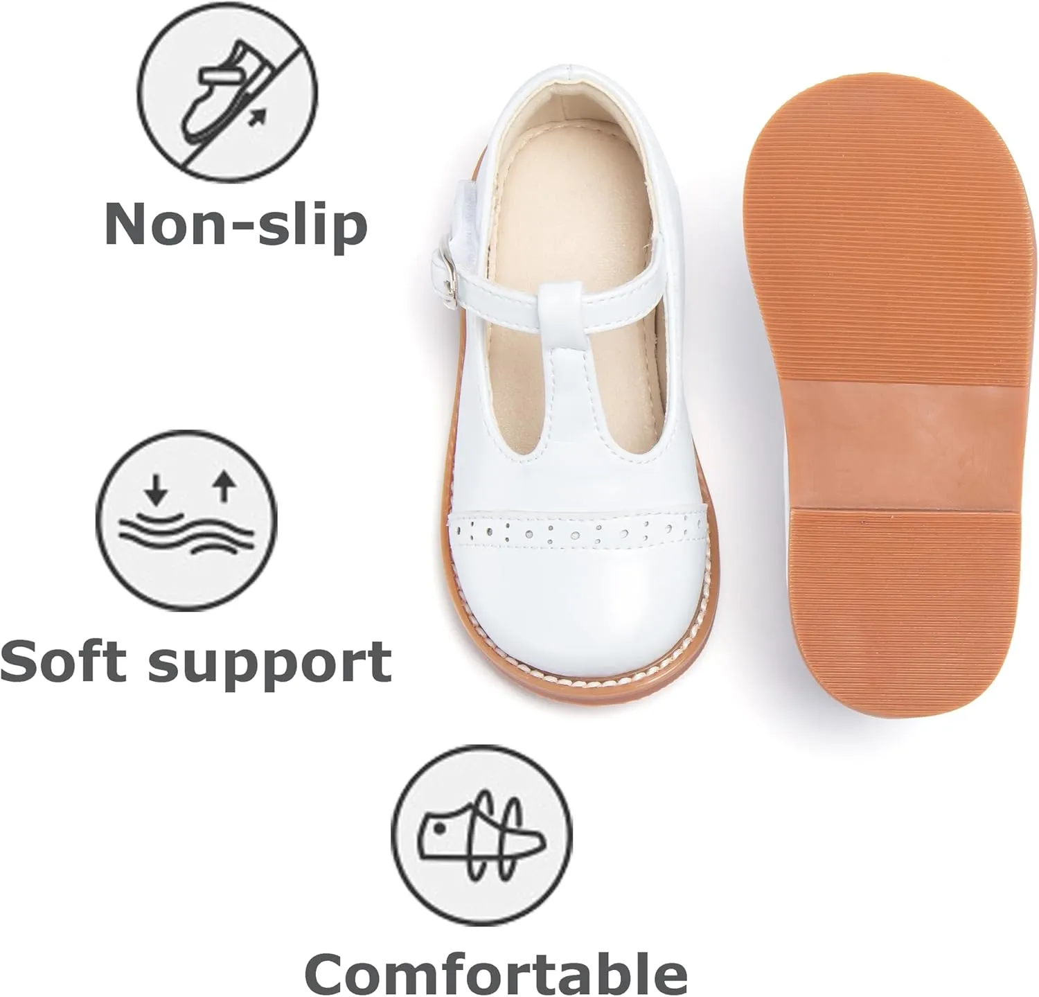 THEE BRON Girls Dress Shoes Little Kid Mary Jane School Uniform Shoes Oxford
