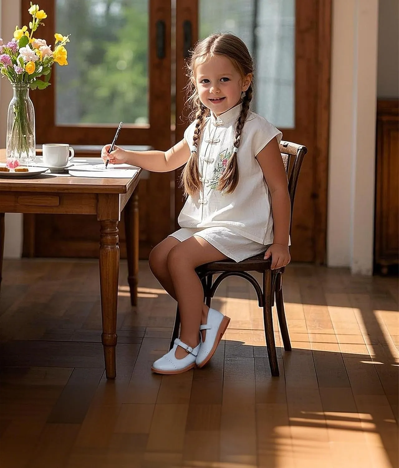 THEE BRON Girls Dress Shoes Little Kid Mary Jane School Uniform Shoes Oxford