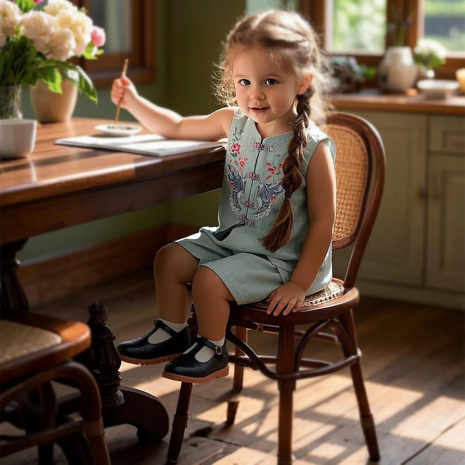 THEE BRON Girls Dress Shoes Little Kid Mary Jane School Uniform Shoes Oxford