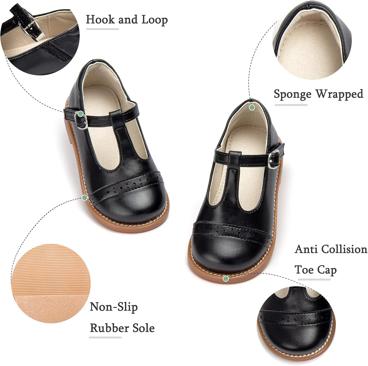THEE BRON Girls Dress Shoes Little Kid Mary Jane School Uniform Shoes Oxford