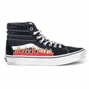 Vans Sk8 Hi con Fiamme e Borchie nere