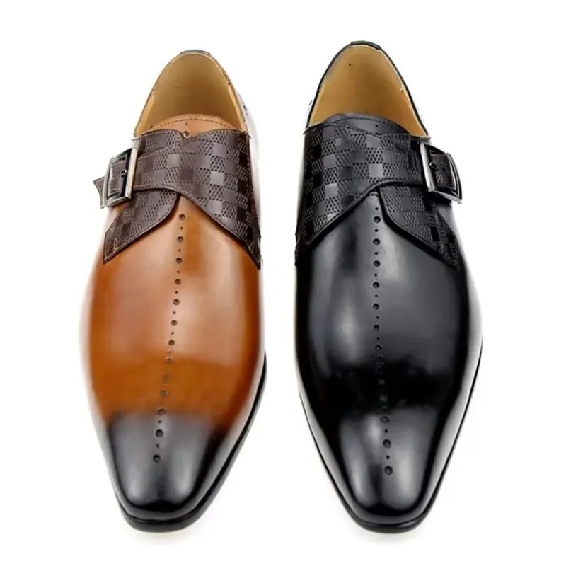 Veltique Buckle Monk Straps