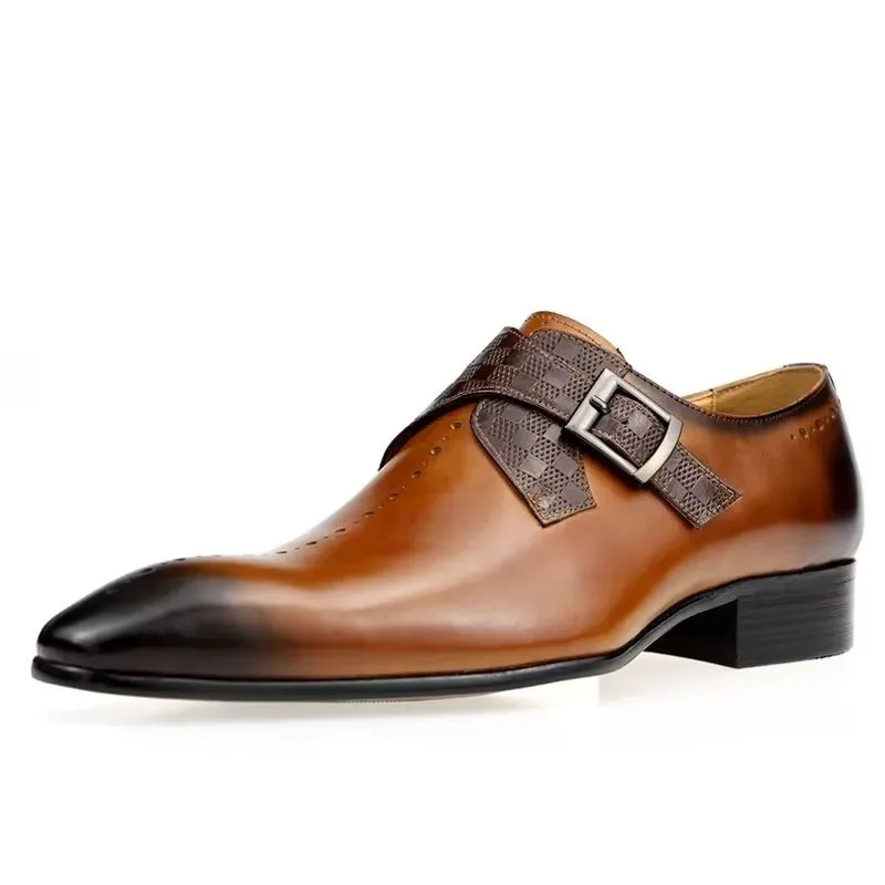 Veltique Buckle Monk Straps