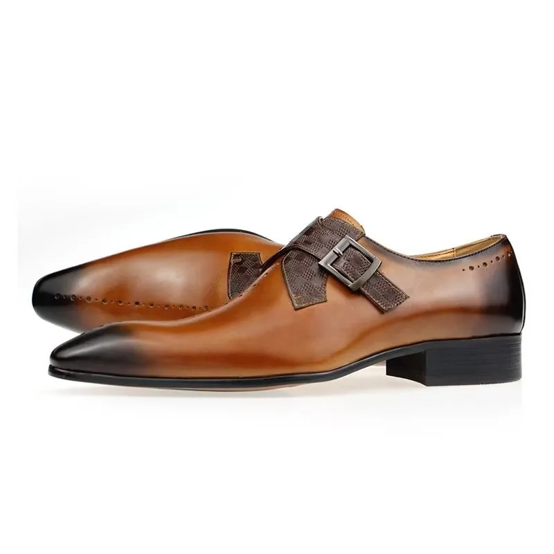 Veltique Buckle Monk Straps