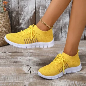 Women Mesh Breathable  Slip on Flat Shoes Woman Tenis Ladies Casual  Walking Footwear Sneakers Womens Vulcanize Shoes