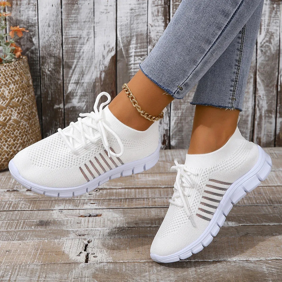 Women Mesh Breathable  Slip on Flat Shoes Woman Tenis Ladies Casual  Walking Footwear Sneakers Womens Vulcanize Shoes
